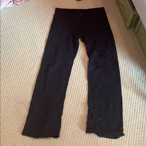 High wasted black wide leg sweatpants